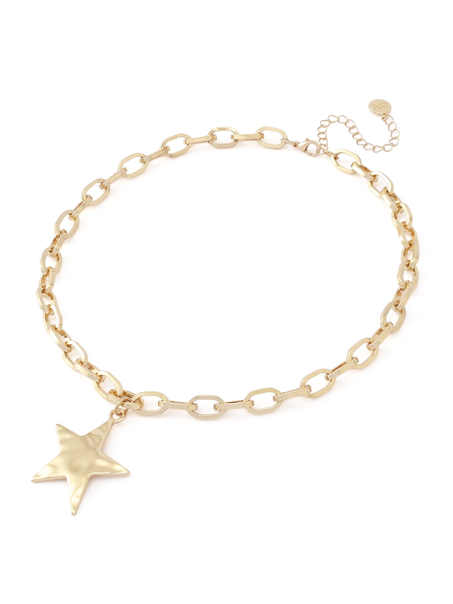 Madden NYC Women's Fashion Gold-Tone Star Pendant Necklace