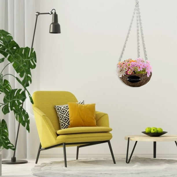 Hanging Planter Flower Pots Hanging Planter Woven Basket Artificial