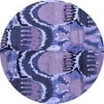 thumbnail image 1 of Ahgly Company Indoor Round Abstract Blue Modern Area Rugs, 8' Round, 1 of 4