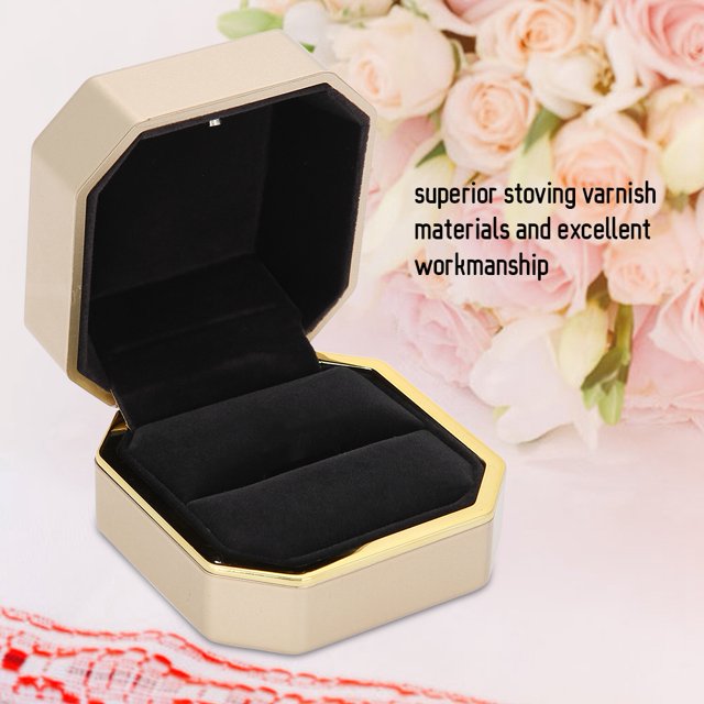 Pendant Necklace LED Box, W/ LED Light For Proposal Luxury Ring LED Light Ring Box For Anniversary For Wedding