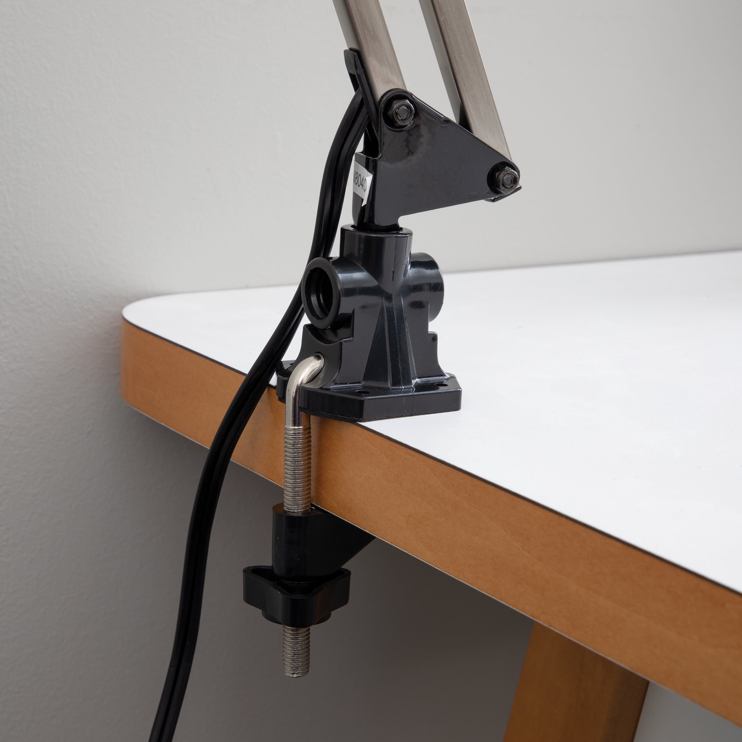 V-Light 34 inch Brushed Nickel LED Swing Arm Desk Lamp with Clamp