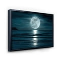 thumbnail image 3 of Designart 'Super Full Moon Over The Sea I' Modern Framed Canvas Wall Art Print, 3 of 5