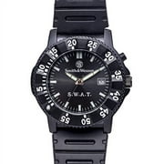 Mens SWAT Watch with Black Rubber Strap