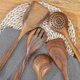 thumbnail image 3 of Wooden Spoons For Cooking Teak Wooden Utensils Set Wood Spatula For Nonstick, 3 of 4