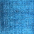 thumbnail image 1 of Ahgly Company Indoor Square Oriental Light Blue Industrial Area Rugs, 3' Square, 1 of 4