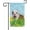 English bulldog pupp, variant on Hello Spring Floral with Dog Dalmatian Dog Garden Flag Summer Flower Home Decor Yard Banner for Outside 28 x 40 Inch Double Side