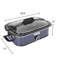 thumbnail image 6 of MAGNIFIQUE Blue 4 Quart Manual Slow Cooker with Ceramic Stoneware for Family Dinner, 3 Setting High/Low/Warm, 6 of 7