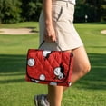 thumbnail image 3 of COEQINE Universal Golf Cart Seat Cover with Bag-Style Fold Design, Includes Carry Handle, Fits Most 2-Seaters, 51.2x30.3 Inch, Quilted Padding & 4 Front Pockets, Cartoon Woodpecker Golf Red, 3 of 8