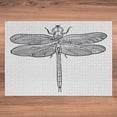 thumbnail image 5 of Ambesonne Dragonfly Jigsaw Puzzle Durable Cardboard, Detailed Insect, 1000 pcs, Charcoal Grey and White, 5 of 5