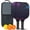 Black-4, variant on Pickleball Paddles Set Of 2, Fiberglass Surface, Fluid Smoke Aurora Art Style, 4 Balls & Bag