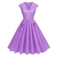 thumbnail image 2 of Ashirexll Sundresses for Women, Flowy Dresses for Women, Elegant Solid Color Guest Dress for Wedding Occasions, 2 of 3