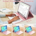 thumbnail image 3 of Funda con Teclado Bluetooth para Galaxy Tab S10 FE+ 13.1", Rosa, 3 of 9