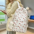 thumbnail image 3 of Floral Backpack for Girls Lightweight Travel Daypack Cute Flower Rucksack Large Capacity Backpack for School Commute, 3 of 3