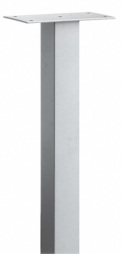Standard Pedestal - In-Ground Mounted - for Roadside Mailbox, Mail Chest & Mail Package Drop - Silve
