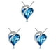 thumbnail image 4 of Jumpingount Corazón Colgante Collar Retro Novia Madre Hija Cristal Gargantilla Aniversario Boda Mujer Joyería Azul Type1 NO1, 4 of 6
