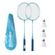 thumbnail image 5 of Juego de raquetas de bádminton de 2 uds, raquetas de bádminton para niños y adultos, raquetas dobles, juego de repuesto de bádminton para deportes al azul, 5 of 9