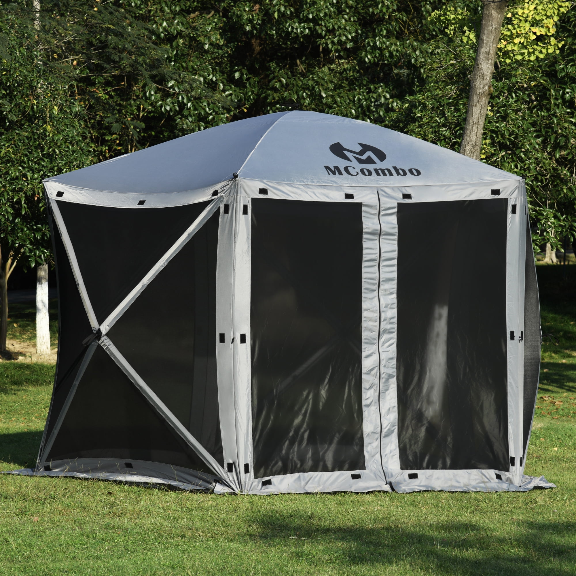 Mcombo 5-Sided Gazebo Portable Pop Up Tent Canopy, Shelter Hub Screen Tent for Outdoor Party (5-7 Persons), 1024-5PC