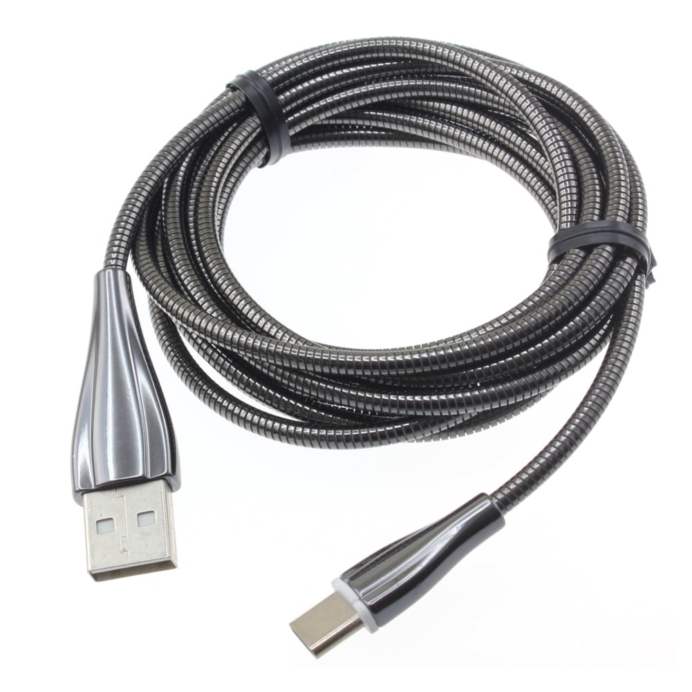 2-Port USB Car Home Charger w 6ft Metal USB Cable Q9V for Microsoft Surface Go (10"), Lumia 950 - Motorola One, Moto Z4 Z3 Play Z2 Play Z Play Droid Force Droid X4 G7 Power Play G6 - Nokia 3.1