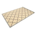 thumbnail image 3 of Cream & Taupe Trellis 5X8 Hand-Tufted Modern Rug, 3 of 11