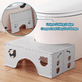 thumbnail image 5 of BUSATIA Foldable Toilet Stool, 7inches Healthy Bathroom Squatting Posture Poop Stool with Anti-Slip Feet, A Good Helper to Effective Relief of Constipation, Easy to Storage Toilet Squat Stool, 5 of 9
