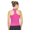 thumbnail image 5 of Expert Brand Women's Airstretch Racerback Cropped Tank Top, Berry, Large, 5 of 5