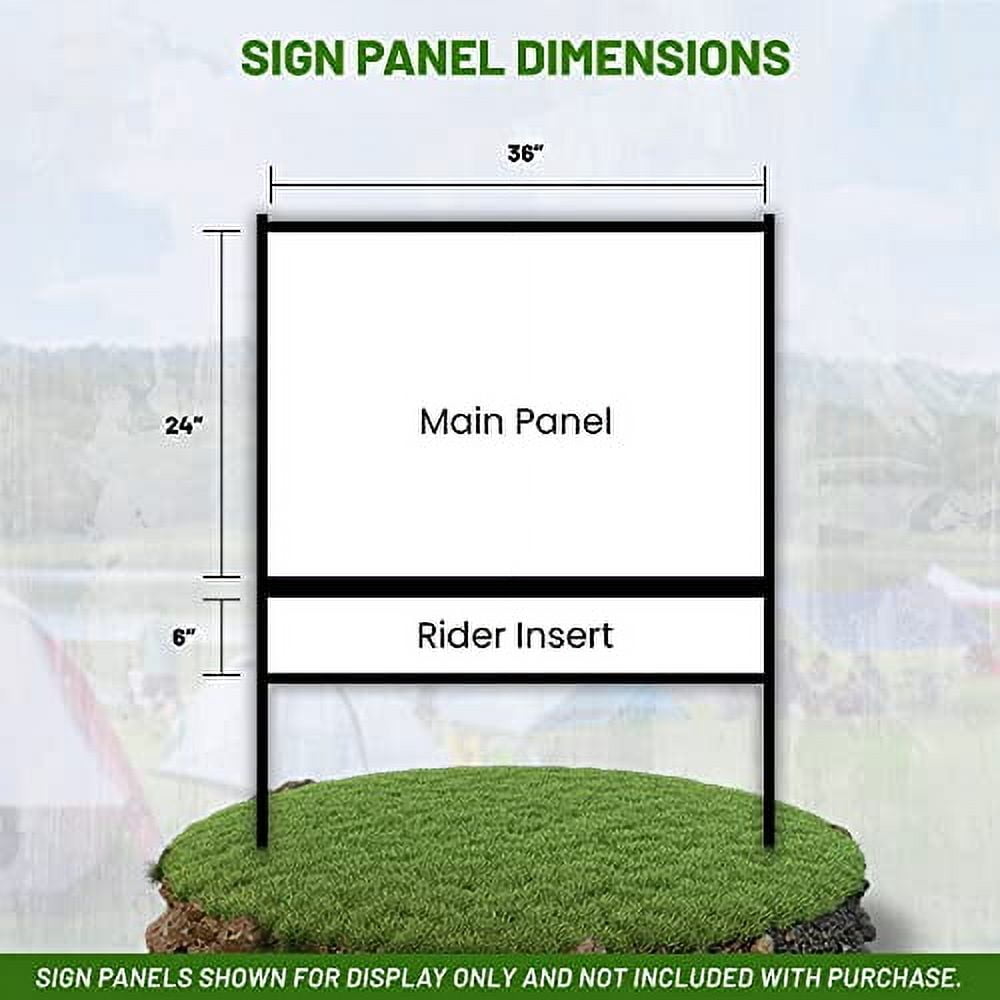 justsignframes Real Estate Yard Sign Stake Metal H Frame (1 Pack) - 24" x 36"
