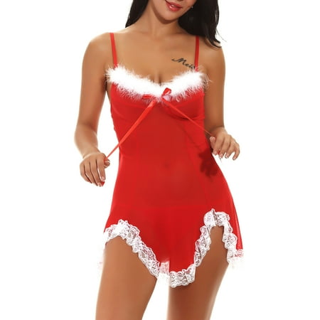 

uublik Valentines lingerie set for women lace plus size babydoll sexy naughty bodysuit