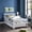 White, variant on Noble House Kilby Twin Platform Bed with Pull-out Trundle, Hardside Pine Wood Bed Frame with Headboard, Espresso