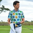 thumbnail image 3 of Balery Cartoon Monster Camisa Polo de Hombre con Estampado, de Manga Corta y Tejido Medio, Camisa Tipo Golf Polo-X-Large, 3 of 6