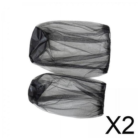 2x2 Piezas Malla De Red Para La Cabeza Alta Visibilidad Cómoda Gorra De Pesca Red Para El Cuello Y La Cara Tamaño Grande Negro
