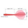 thumbnail image 2 of Uxcell Integrated Dart Shaft Flights, 3 Pack Durable Dart Flight Set, Transparent Red, 2 of 5