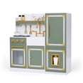 thumbnail image 5 of Little Chef Versailles Deluxe Play Kitchen, Ice Maker, Oven, Refrigerator, 17 Pcs. Acc. Set, Olive Green/Gold, 5 of 17