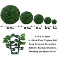 thumbnail image 4 of Bola topiaria artificial Sunnyglade, 18 cm, madera de boj sintética, 2 unidades, 4 of 7