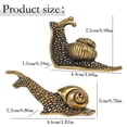 thumbnail image 3 of Brass Snail Figurines – Cute Vintage Cottagecore Décor & Garden Decor, Retro Antique-Style Mini Sculptures For Terrarium, Desk, Bookshelf & Plant Pots, 3 of 8