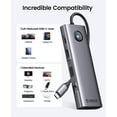 thumbnail image 3 of ORICO 10 in 1 USB C Docking Station Dual Monitor Laptop Docking Station with HDMI 4K, VGA, 3 USB Port, PD 100W, SD&TF, 3.5mm Audio, Gigabit Ethernet Type C Multiport USB C Hub Adapter, 3 of 9