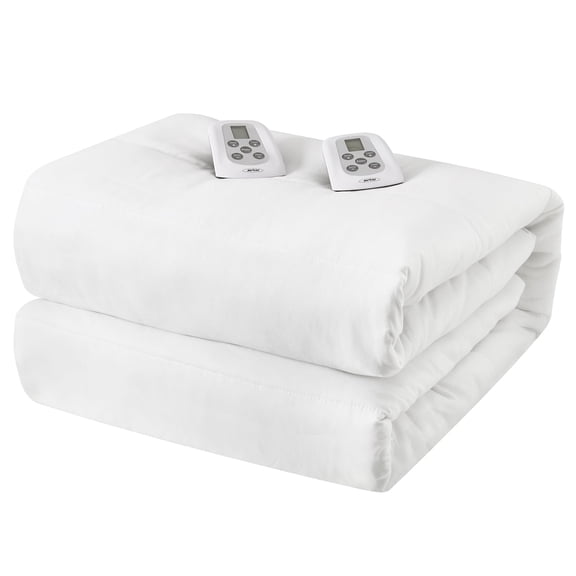 Heynemo King Electric Heated Mattress, King Size Bed Mattress Pad with Dual Controller, Full Bed Warmer with 12-Hour Timer & 10 Heat Settings, Machine Washable, 78" x 80"