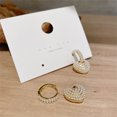 thumbnail image 3 of Pendientes de aro pequeños JAMW perlas oro de 14K para mujer, 3 of 5