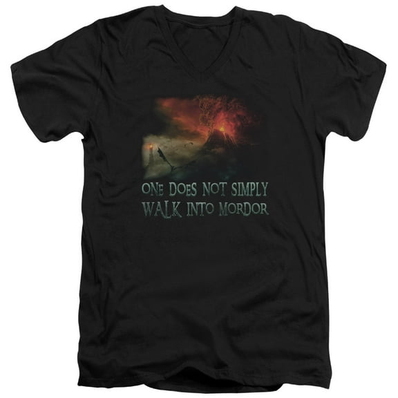 Lord of the Rings Walk In Mordor S/S Adult V-Neck Black