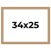 34x25 Frame Charleston Honey Brown Solid Wood Picture Frame Width 1.75 Inches | Interior Depth 0.5