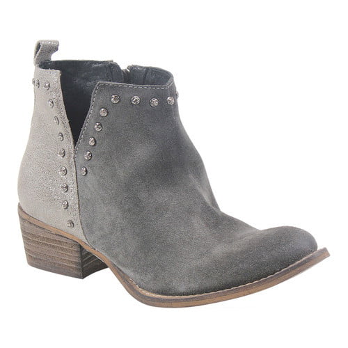 Women's Diba True Short Order Ankle Boot Charcoal/Pewter Suede/Leather