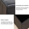 thumbnail image 4 of 12'' Cube Ottoman Pouffe Storage Box Lounge Seat Footstools, Stool Seat and Foot Rest, Collapsible, Versatile Storage Box Faux Leather, Black/Brown, 4 of 7