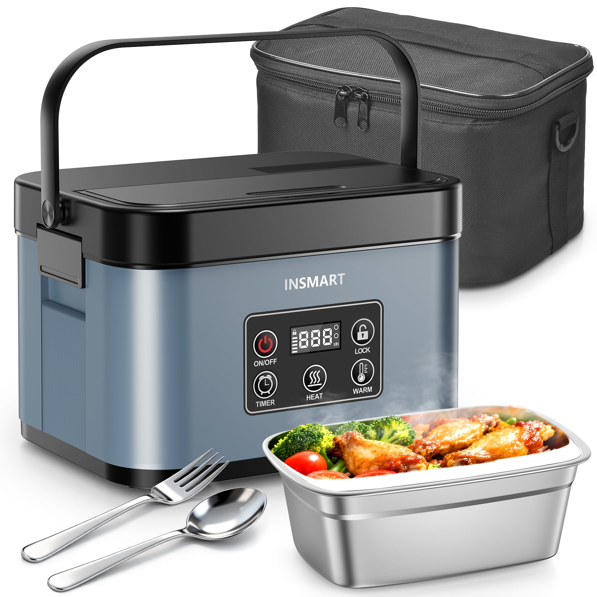 INSMART 6.3-Cup Cordless Electric Lunch Box for Adults, Heated