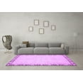 thumbnail image 3 of Ahgly Company Indoor Rectangle Oriental Purple Modern Area Rugs, 2' x 5', 3 of 4