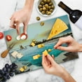 thumbnail image 4 of Yellowstone Cutting Board, Hot Springs in Yellowstone National Park Sunshine Clouds Earth Nature, Decorative Tempered Glass Cutting and Serving Board, Large Size, Turquoise, by Ambesonne, 4 of 5