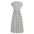 thumbnail image 2 of SIEANE Women's summer oversized elegant V-neck breathable retro dress 1X-5X, 2 of 7
