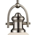 thumbnail image 4 of Elk Lighting Brooksdale Pendant in Satin Nickel and White, 4 of 7