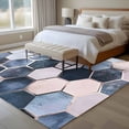 thumbnail image 4 of 6'x9' Area Rugs, Navy Blue Grey Indoor Outdoor Area Rug for Living Room Bedroom, Modern Abstract Art Geometric Washable Bathroom Rugs Kitchen Floor Carpet Mats Home Decor Aesthetic, 4 of 8