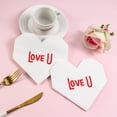 thumbnail image 6 of RKSTN Heart Napkins - 100 PCS - Bulk Heart Shaped Valentine's Day Disposable Napkins for Valentine's Day Decorations Party Supplies - White, 6 of 6