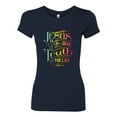 thumbnail image 2 of Wild Bobby, Jesus Is The Way John 14:6 Bible Verse, Inspirational/Christian, Women Slim Fit Junior Tee, Navy, Medium, 2 of 3