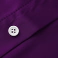 thumbnail image 5 of FAHXNVB Women Summer Satin Dresses Casual Short Sleeve Crewneck Button Down Shirt Dresses Loose Fit Solid Color Comfy House Dress,S,Purple, 5 of 7